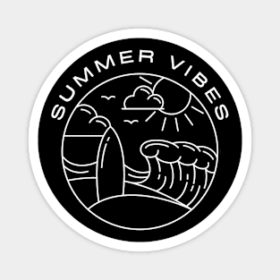 Summer Vibes. Fun Summer, Beach, Sand, Surf Design. Magnet